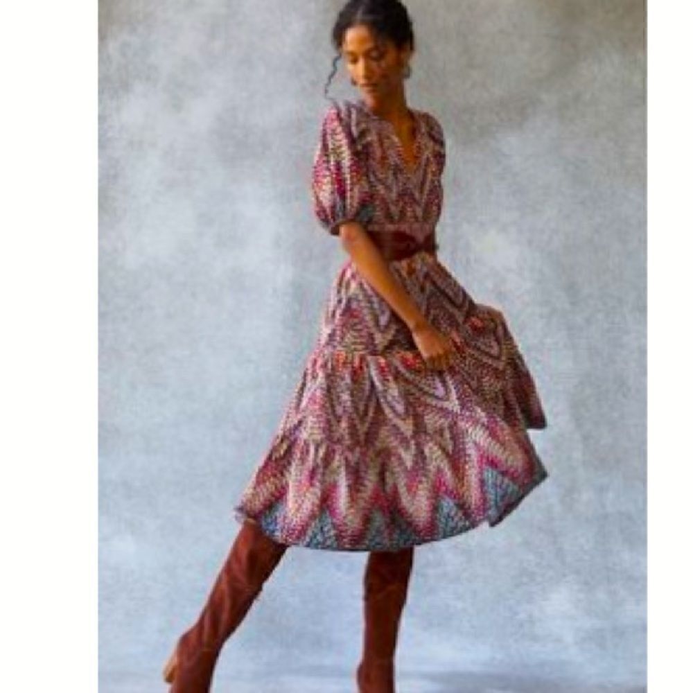 Anthropologie Multicolor Patterned Dress